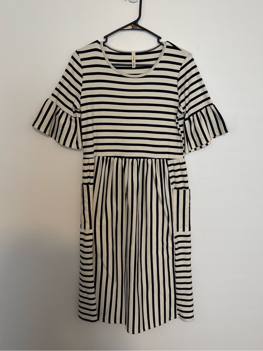 orange creek Navy and White Striped Top